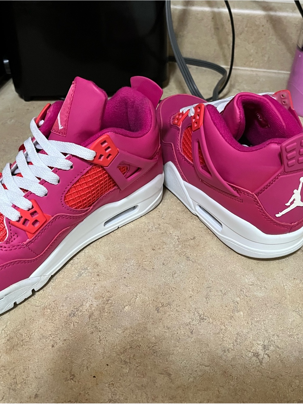 Retro 4 Jordan Pink & Red Sneakers - Picture 2 of 3